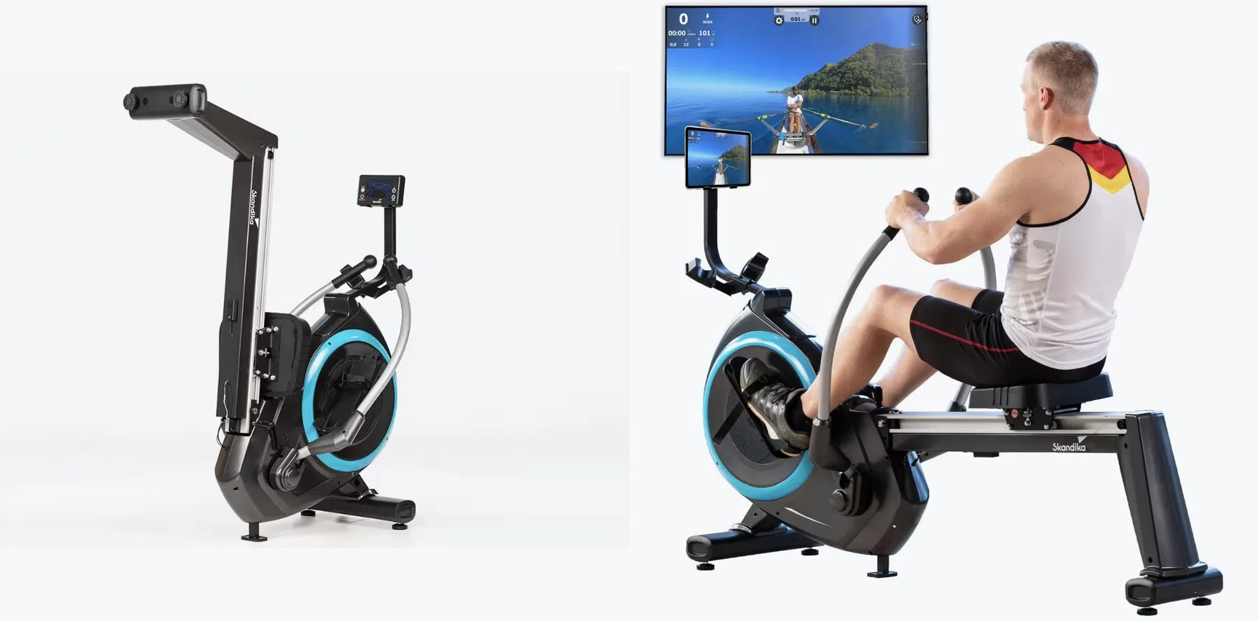 SKADIKA: Roeitrainer Nordlys met 3D scharnierende armen